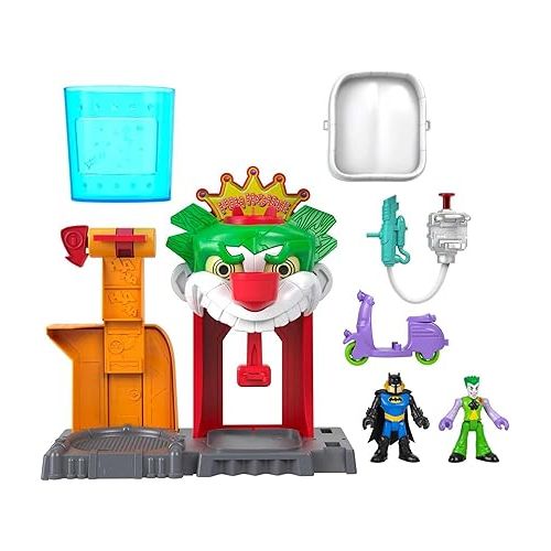 피셔프라이스 Fisher-Price Imaginext DC Super Friends Batman Toy The Joker Funhouse Playset Color Changers with 2 Figures & Accessories for Ages 3+ Years