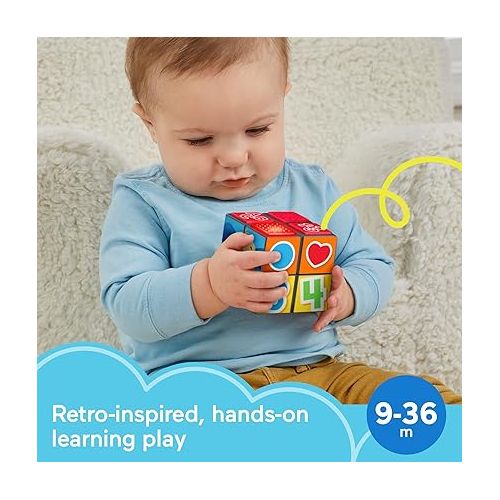 피셔프라이스 Fisher-Price Baby Learning Toy Laugh & Learn Puppy’s Activity Cube with Lights Music & Fine Motor Activities for Ages 9+ Months?