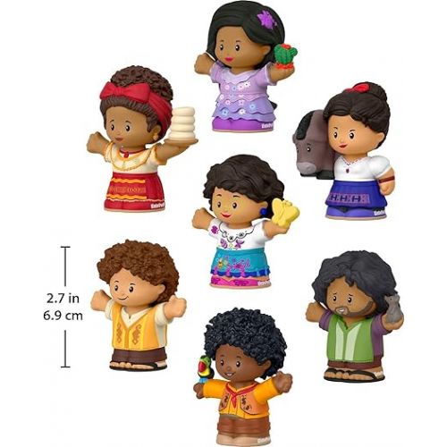 피셔프라이스 Fisher-Price Little People Toddler Toy Disney Encanto Figure Set, 7 Characters for Preschool Pretend Play Kids Ages 18+ Months? (Amazon Exclusive)