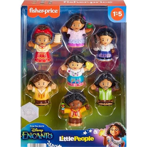 피셔프라이스 Fisher-Price Little People Toddler Toys Disney Encanto Figure Pack with 7 Characters for Pretend Play Ages 18+ Months (Amazon Exclusive)