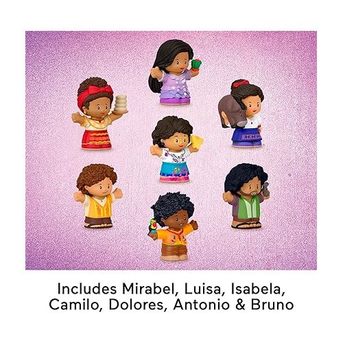 피셔프라이스 Fisher-Price Little People Toddler Toy Disney Encanto Figure Set, 7 Characters for Preschool Pretend Play Kids Ages 18+ Months? (Amazon Exclusive)