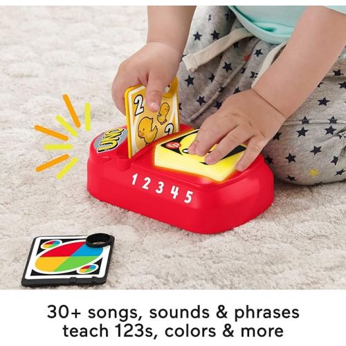 피셔프라이스 Fisher-Price Laugh & Learn Baby & Toddler Toy Counting and Colors UNO with Educational Music & Lights for Ages 6+ Months