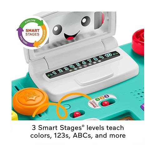 피셔프라이스 Fisher-Price Baby & Toddler Toy Laugh & Learn Mix & Learn DJ Table Musical Activity Center with Lights & Sounds for Infants Ages 6+ Months