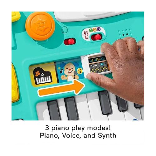 피셔프라이스 Fisher-Price Baby & Toddler Toy Laugh & Learn Mix & Learn DJ Table Musical Activity Center with Lights & Sounds for Infants Ages 6+ Months