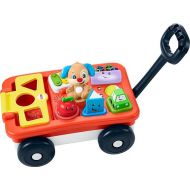 Fisher-Price Laugh & Learn Baby & Toddler Toy, Pull & Play Learning Wagon with Smart Stages & 4 Pieces for Ages 6+ Months