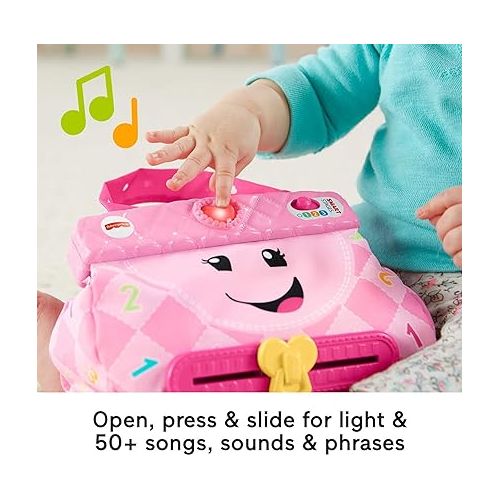 피셔프라이스 Fisher-Price Smart Purse Learning Toy with Lights Music and Smart Stages Educational Content for Babies and Toddlers, Pink?