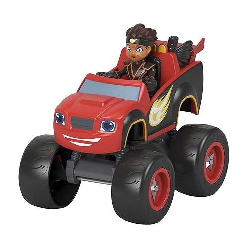 피셔프라이스 Fisher-Price Blaze and The Monster Machines Toy Truck & Figure Set, Ninja Blaze & AJ, Preschool Racing Play Ages 3+ Years