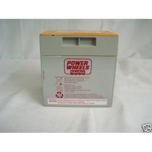 피셔프라이스 Fisher-Price Power Wheels 00801-1661 ORANGE & Grey BATTERY ONE YEAR WARRANTY Genuine