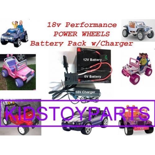 피셔프라이스 Fisher-Price 18V Volt Battery Pack Kit for All 12v Power Wheels Cars Trucks Jeeps wCharger