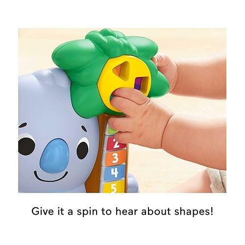 피셔프라이스 Fisher-Price Baby Learning Toy Linkimals Counting Koala with Interactive Lights & Music for Infants Ages 9+ Months. Compatible Only with Linkimals Items