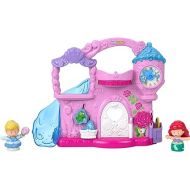 Fisher-Price Little People Toddler Toy Disney Princess Play & Go Castle Portable Playset with Ariel & Cinderella for Ages 18+ Months