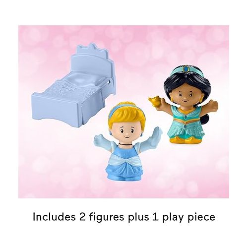 피셔프라이스 Fisher-Price Little People Toddler Toy Disney Princess Magical Lights & Dancing Castle Musical Playset for Pretend Play Ages 18+ Months?