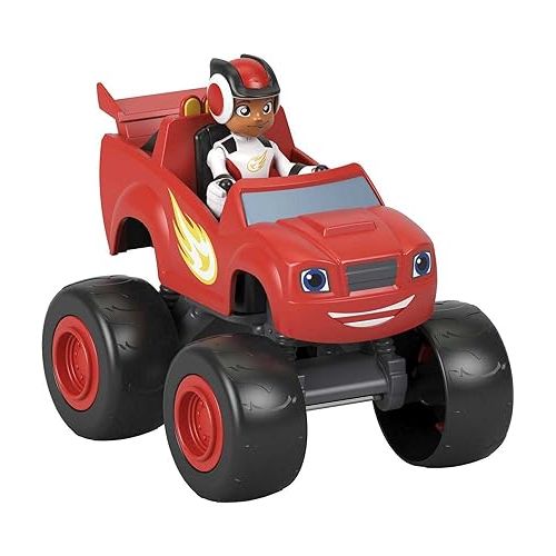 피셔프라이스 Fisher-Price Blaze and The Monster Machines Toy Truck & Figure Set, Blaze & AJ, Preschool Racing Play Ages 3+ Years