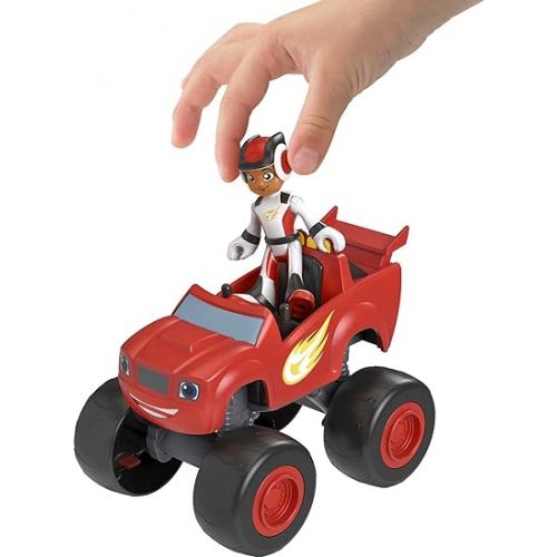 피셔프라이스 Fisher-Price Blaze and The Monster Machines Toy Truck & Figure Set, Blaze & AJ, Preschool Racing Play Ages 3+ Years