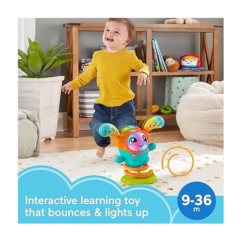 피셔프라이스 Fisher-Price Baby & Toddler Learning Toy DJ Bouncin’ Beats with Music Lights & Bouncing Action for Ages 9+ Months