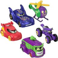 Fisher-Price DC Batwheels 1:55 Scale Toy Cars 5-Pack, Bam Batmobile Redbird Prank Bibi & Quizz, Batcast Metal Diecast Vehicles, Ages 3+