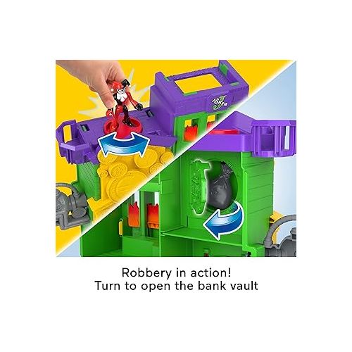 피셔프라이스 Fisher-Price Imaginext DC Super Friends Batman Playset Crime Alley with Character Figures & Accessories for Pretend Play Ages 3+ Years