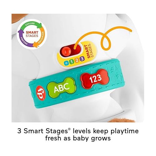 피셔프라이스 Fisher-Price Baby Learning Toy 123 Crawl with Me Puppy Electronic Dog with Smart Stages Content & Lights for Ages 6+ Months (Amazon Exclusive)