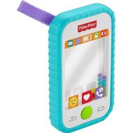 Fisher-Price Baby Toy Hashtag Selfie Fun Phone 3-in-1 Rattle Mirror & BPA-Free Teether for Sensory & Fine Motor Skill Development