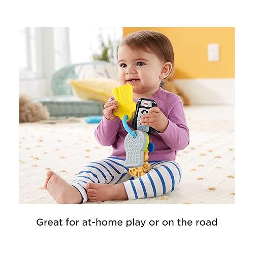 피셔프라이스 Fisher-Price Laugh & Learn Baby to Toddler Toy Play & Go Keys with Lights & Music for Pretend Play Ages 6+ Months