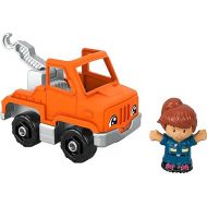Fisher-Price Little People Toddler Toy Help and Go Tow Truck and Figure for Pretend Play Kids Ages 1+ Years