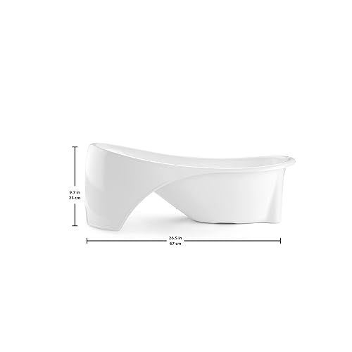 피셔프라이스 Fisher-Price Baby to Toddler Bath Simple Support Tub with Built-in Foam Head-and-Backrest for Newborns