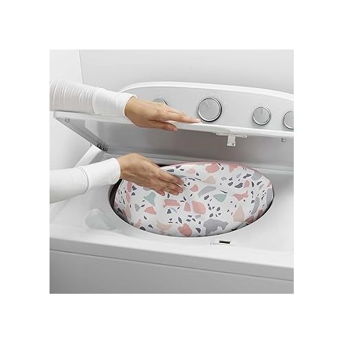 피셔프라이스 Fisher-Price Portable Bassinet and Play Space On-the-Go Baby Dome with Developmental Toys and Canopy, Pink Pacific Pebble