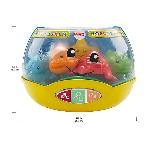 피셔프라이스 Fisher-Price Laugh & Learn Baby & Toddler Toy Magical Lights Fishbowl with Smart Stages Learning Content for Ages 6+ Months