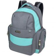 Fisher-Price Diaper Bag Backpack (Grey/Aqua)