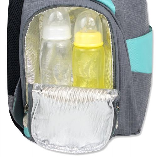 피셔프라이스 Fisher-Price Diaper Bag Backpack (Grey/Aqua)