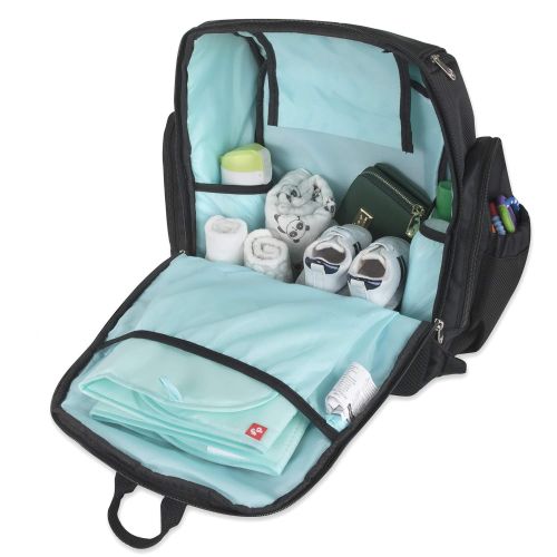 피셔프라이스 Fisher-Price Fastfinder 3 Piece Set Diaper Bag Backpack for Moms & Dads with Changing Pad and Wipes Pocket