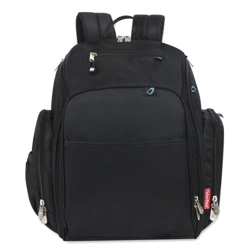 피셔프라이스 Fisher-Price Fastfinder 3 Piece Set Diaper Bag Backpack for Moms & Dads with Changing Pad and Wipes Pocket