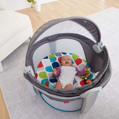 피셔프라이스 Fisher-Price On-The-Go Baby Dome, Gray and White