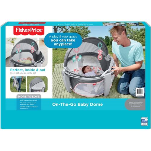 피셔프라이스 Fisher-Price On-The-Go Baby Dome, Gray and White