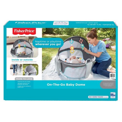 피셔프라이스 Fisher-Price On-The-Go Baby Dome, Gray and White