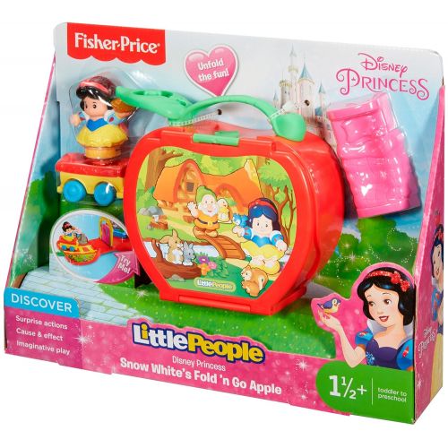 피셔프라이스 Fisher-Price Little People Disney Princess, Snow Whites Fold n Go Apple