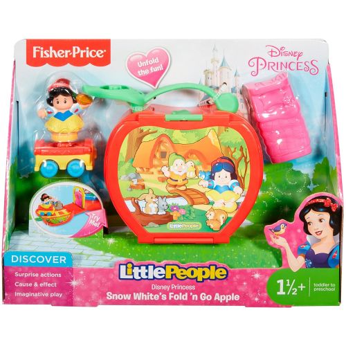 피셔프라이스 Fisher-Price Little People Disney Princess, Snow Whites Fold n Go Apple