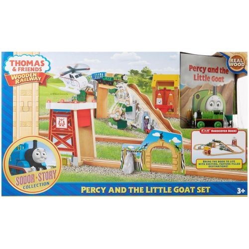 피셔프라이스 Fisher-Price Thomas & Friends Wooden Railway Percy & The Little Goat Set Toy