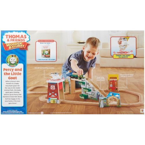 피셔프라이스 Fisher-Price Thomas & Friends Wooden Railway Percy & The Little Goat Set Toy