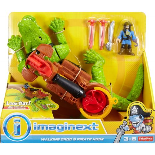 피셔프라이스 Fisher-Price Imaginext Walking Croc & Pirate Hook