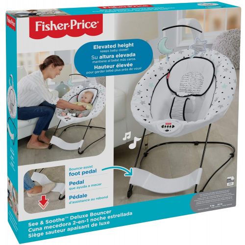 피셔프라이스 Fisher-Price Deluxe Bouncer: See & Soothe, Starry Night