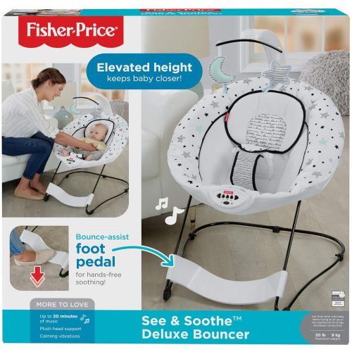 피셔프라이스 Fisher-Price Deluxe Bouncer: See & Soothe, Starry Night