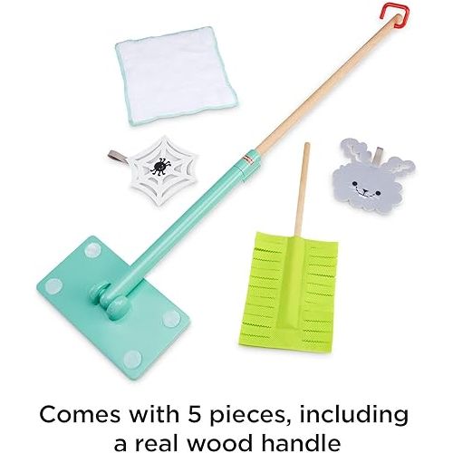 피셔프라이스 Fisher-Price Clean-up and Dust Set 5-Piece Pretend Play Set for Preschoolers