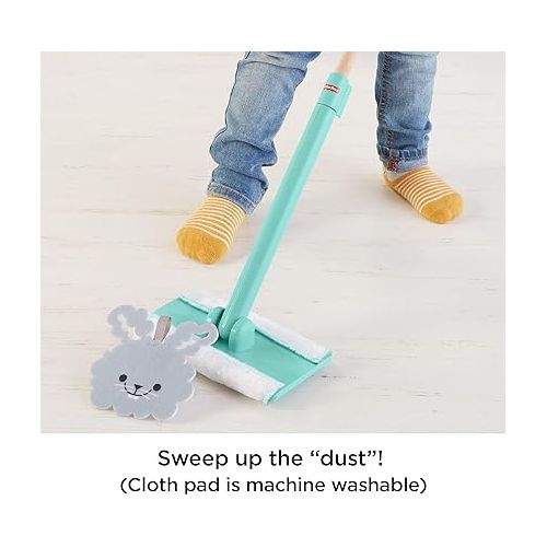 피셔프라이스 Fisher-Price Clean-up and Dust Set 5-Piece Pretend Play Set for Preschoolers