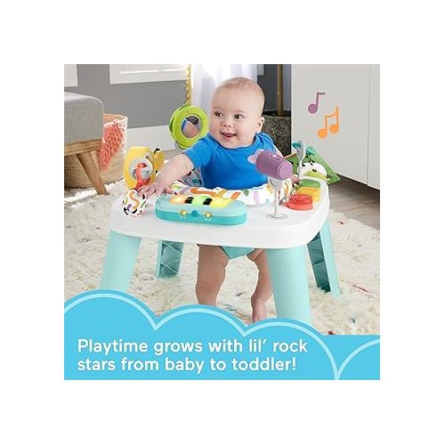피셔프라이스 FISHER-PRICE BABY to Toddler Toy 3-in-1 Hit Wonder Activity Center & Play Table with Music Lights & Developmental Toys Ages 6+ Months