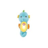 Fisher-Price Musical Baby Toy, Soothe & Glow Seahorse, Plush Sound Machine with Lights & Volume Control for Newborns, Blue