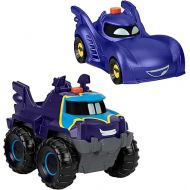 Fisher-Price DC Batwheels Light-Up 1:55 Scale Toy Cars 2-Pack, Bam The Batmobile and Buff, Preschool Pretend Play Ages 3+ Years