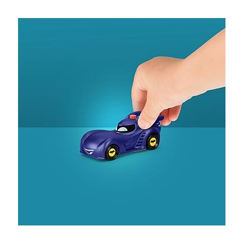 피셔프라이스 Fisher-Price DC Batwheels Light-Up 1:55 Scale Toy Cars 2-Pack, Bam The Batmobile and Buff, Preschool Pretend Play Ages 3+ Years