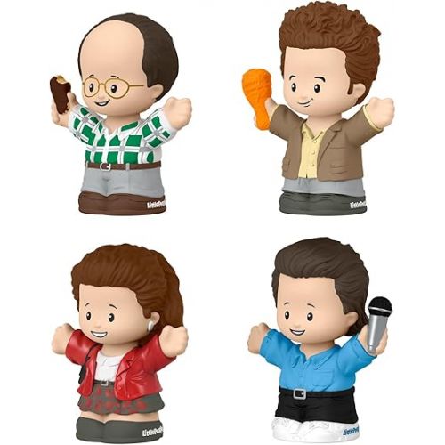 피셔프라이스 Little People Collector Seinfeld Tv Series Special Edition Set in Display Gift Box for Adults & Fans, 4 Figures