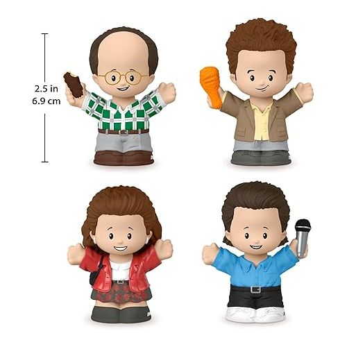 피셔프라이스 Little People Collector Seinfeld Tv Series Special Edition Set in Display Gift Box for Adults & Fans, 4 Figures